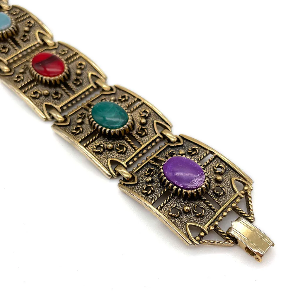 【USA輸入】ヴィンテージ SARAH COV. ”GRANADA パネル ブレスレット/Vintage SARAH COV. ”GRANADA Panel Bracelet