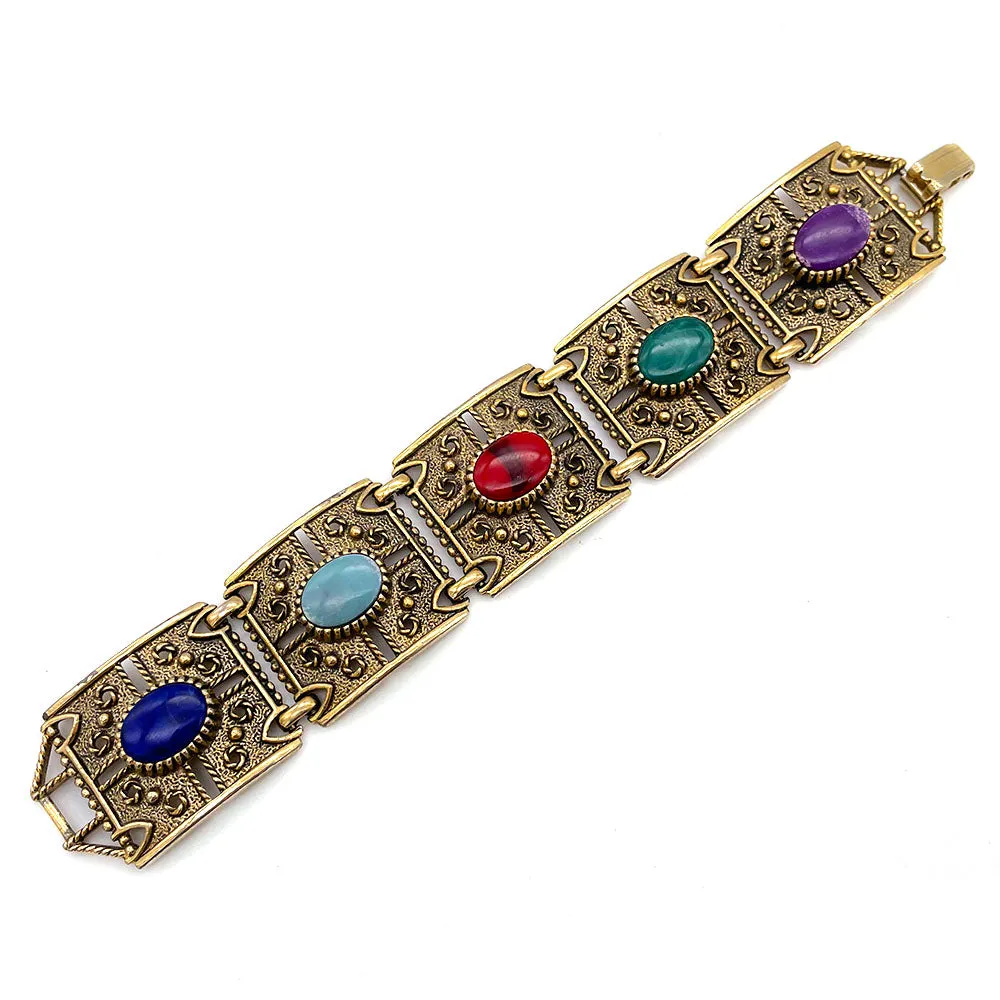 【USA輸入】ヴィンテージ SARAH COV. ”GRANADA パネル ブレスレット/Vintage SARAH COV. ”GRANADA Panel Bracelet