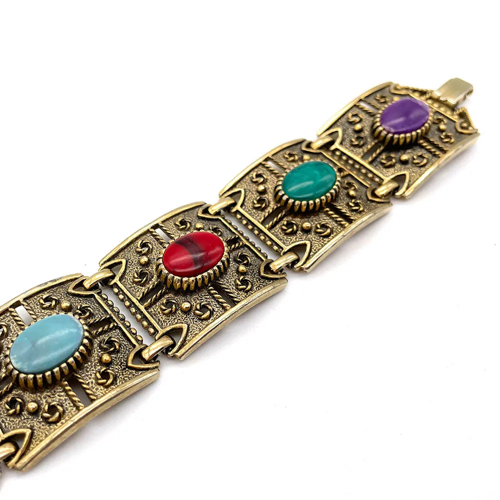 【USA輸入】ヴィンテージ SARAH COV. ”GRANADA パネル ブレスレット/Vintage SARAH COV. ”GRANADA Panel Bracelet