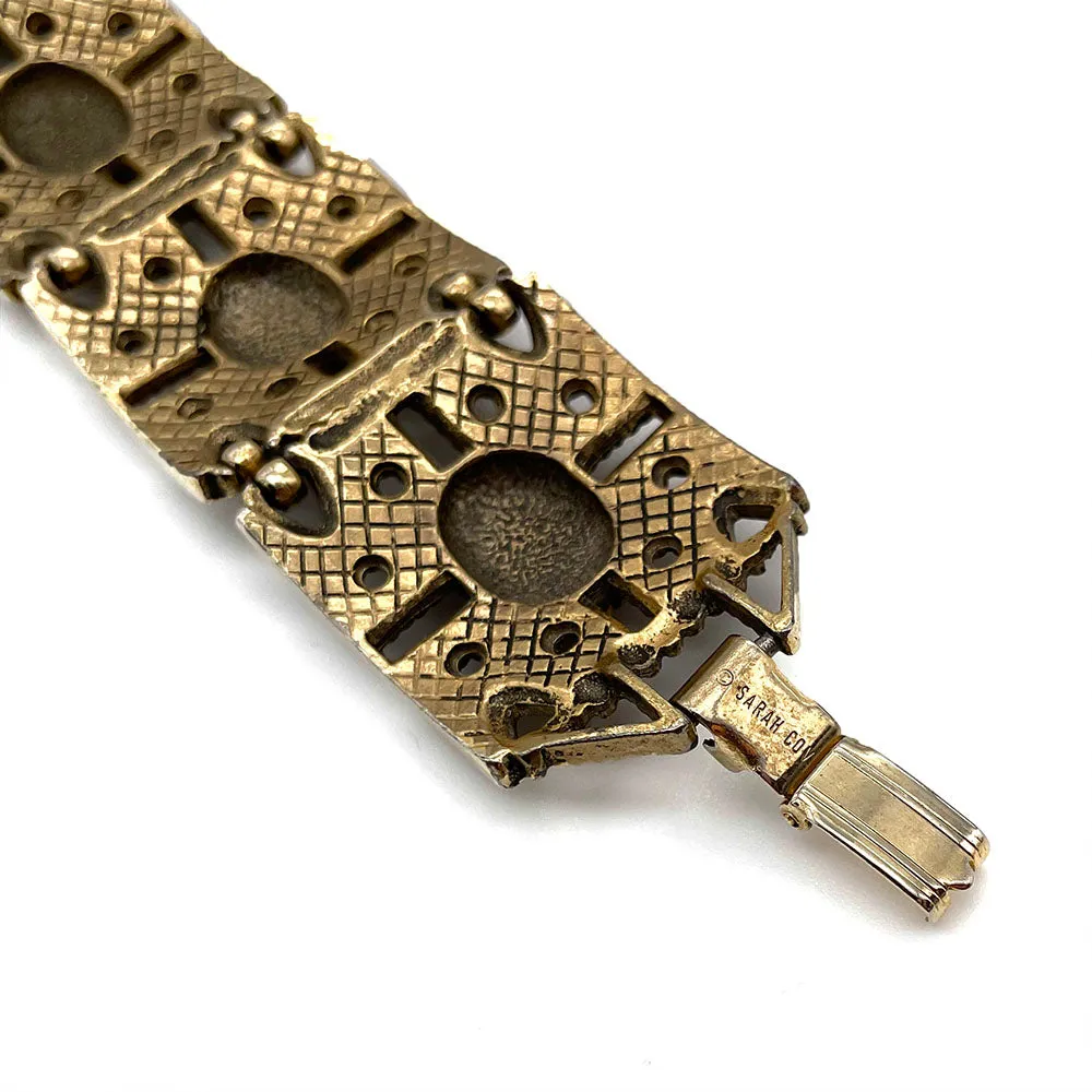 【USA輸入】ヴィンテージ SARAH COV. ”GRANADA パネル ブレスレット/Vintage SARAH COV. ”GRANADA Panel Bracelet