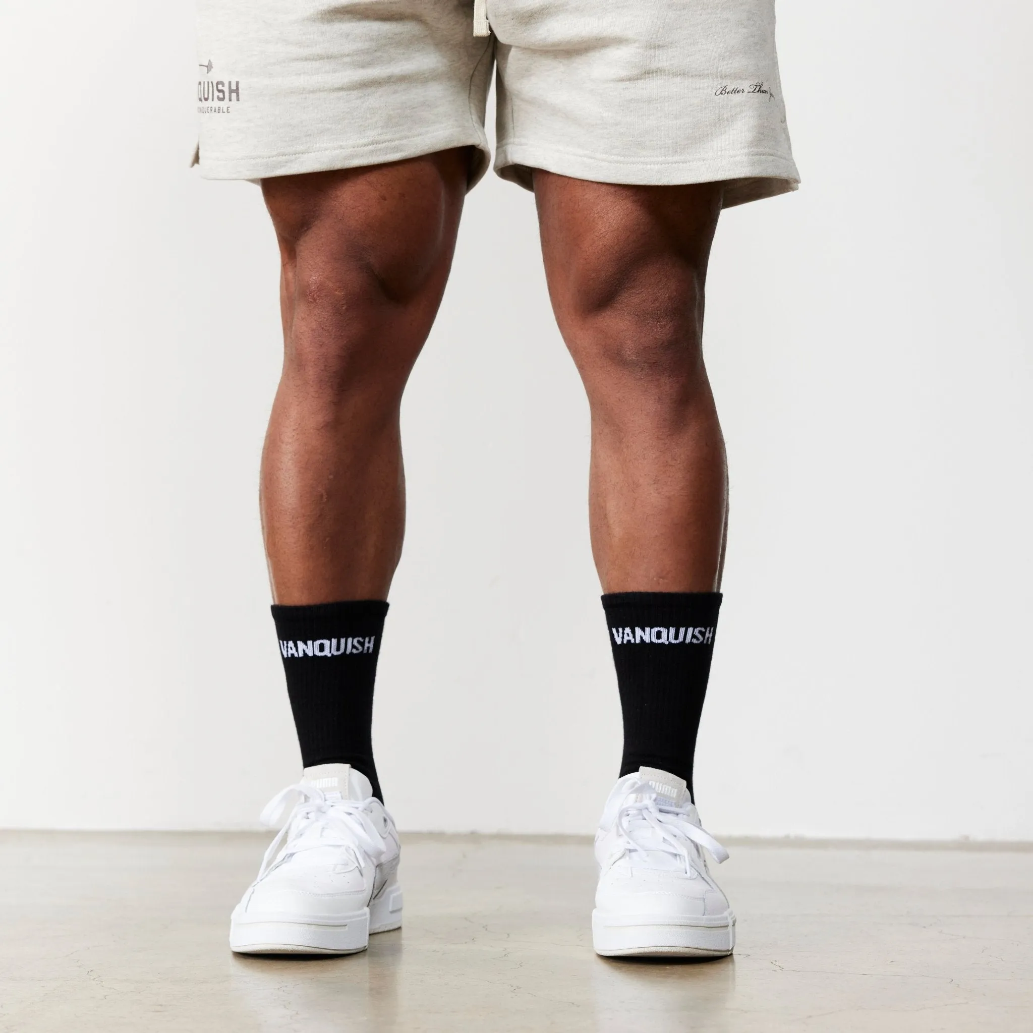 Vanquish Black Front Logo Organic Socks