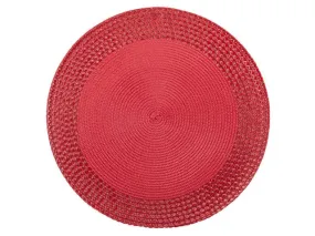 VINYL ROUND RED PLACEMAT