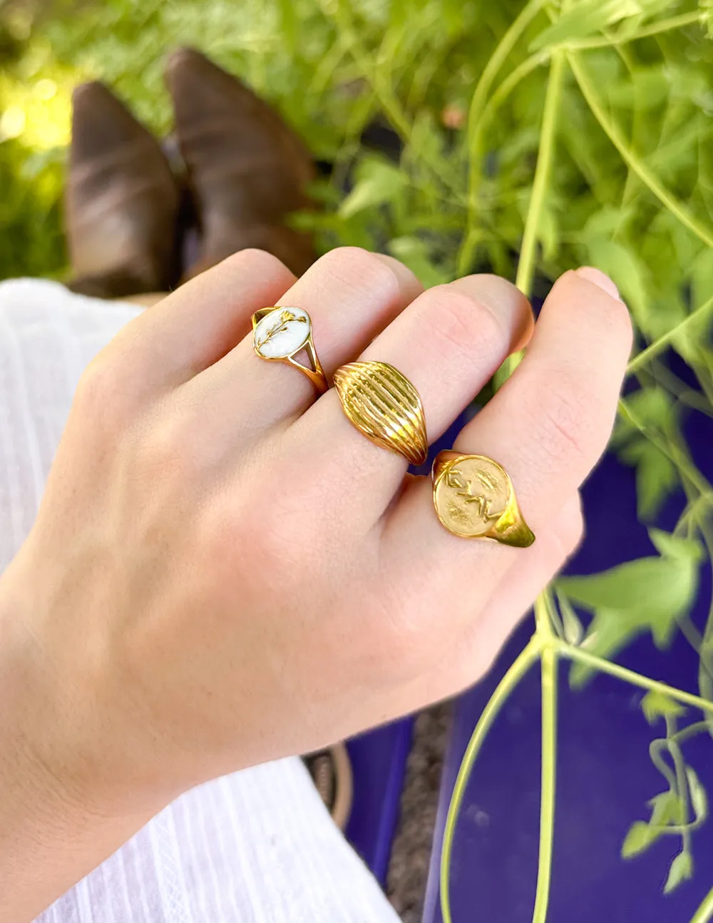 Wildflower Signet Ring