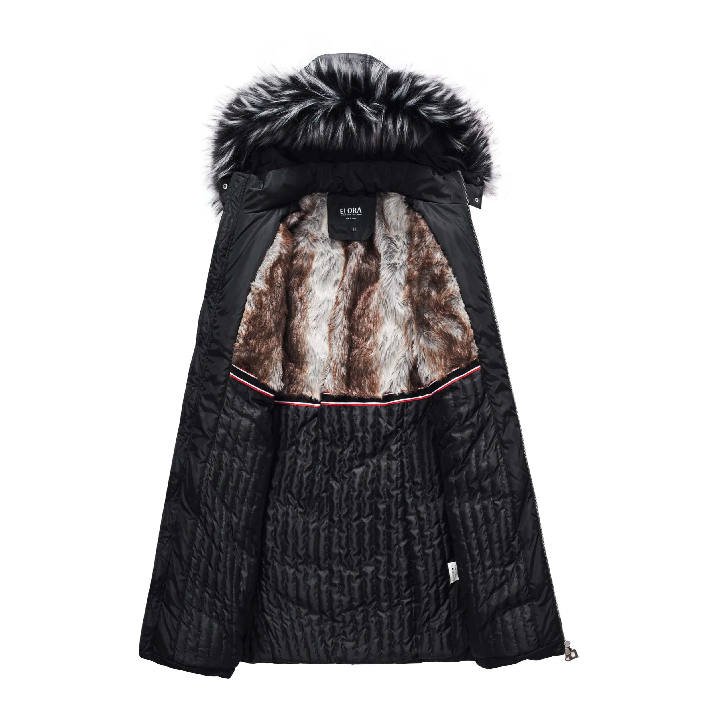 Women's Winter Coat Long and Slimming Warm Parka Jacket with Removable Faux Fur Hoodie,