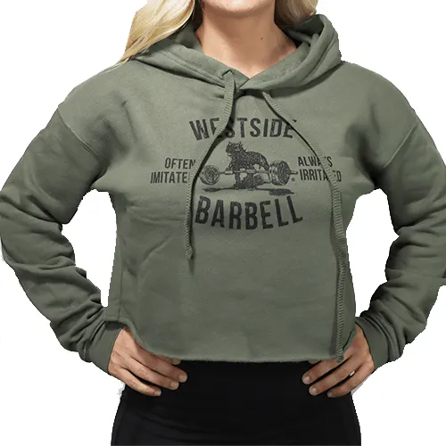 WSBB Women's Club Cropped Hoodie Olive Drab